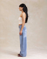 Washed Blue Baggy Pants