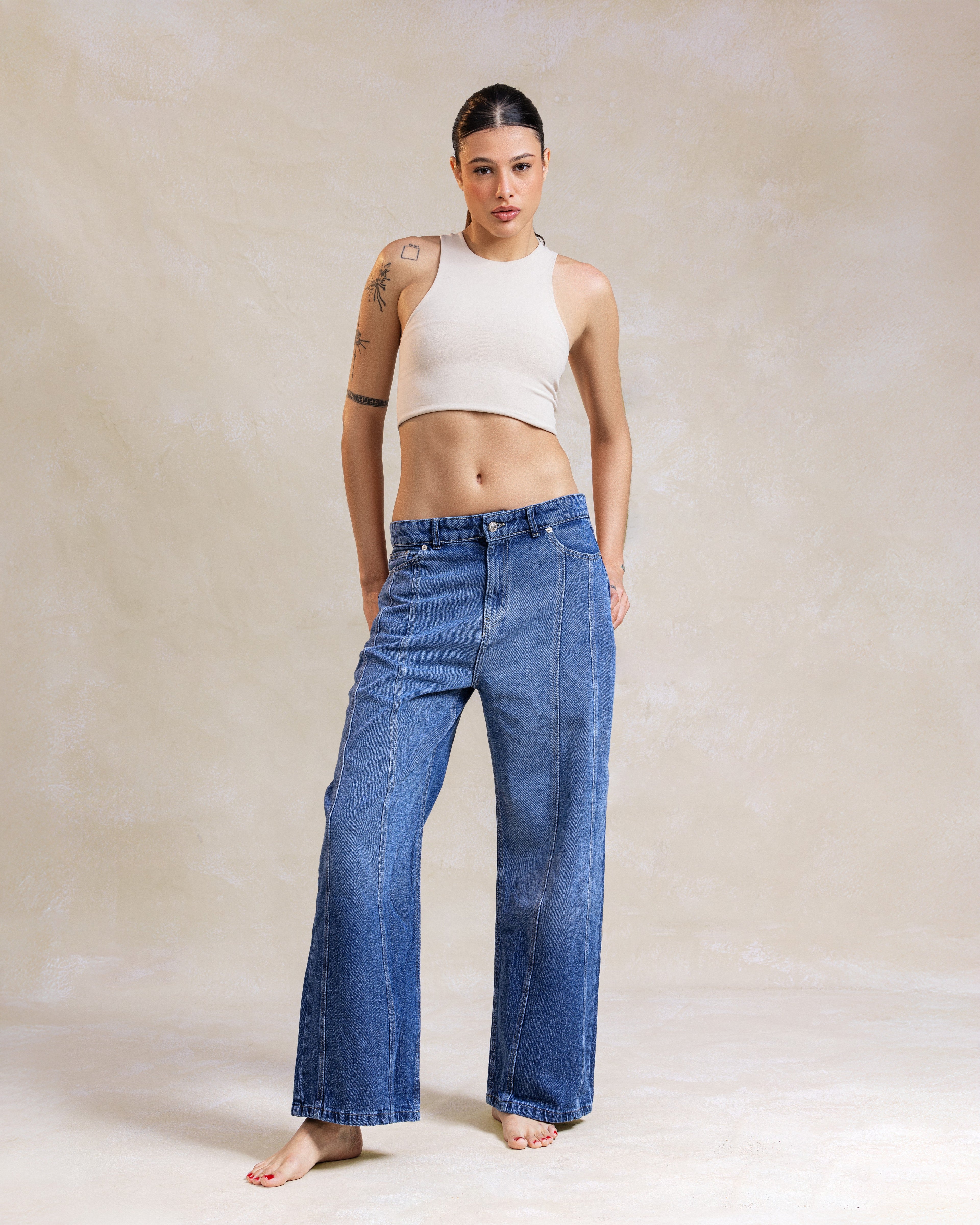 Lined Straight Pants