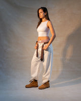 Women white baggy pants