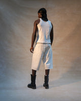 Men white jorts