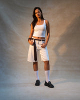Women white jorts
