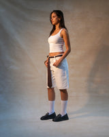 Women white jorts