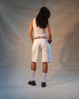 Women white jorts
