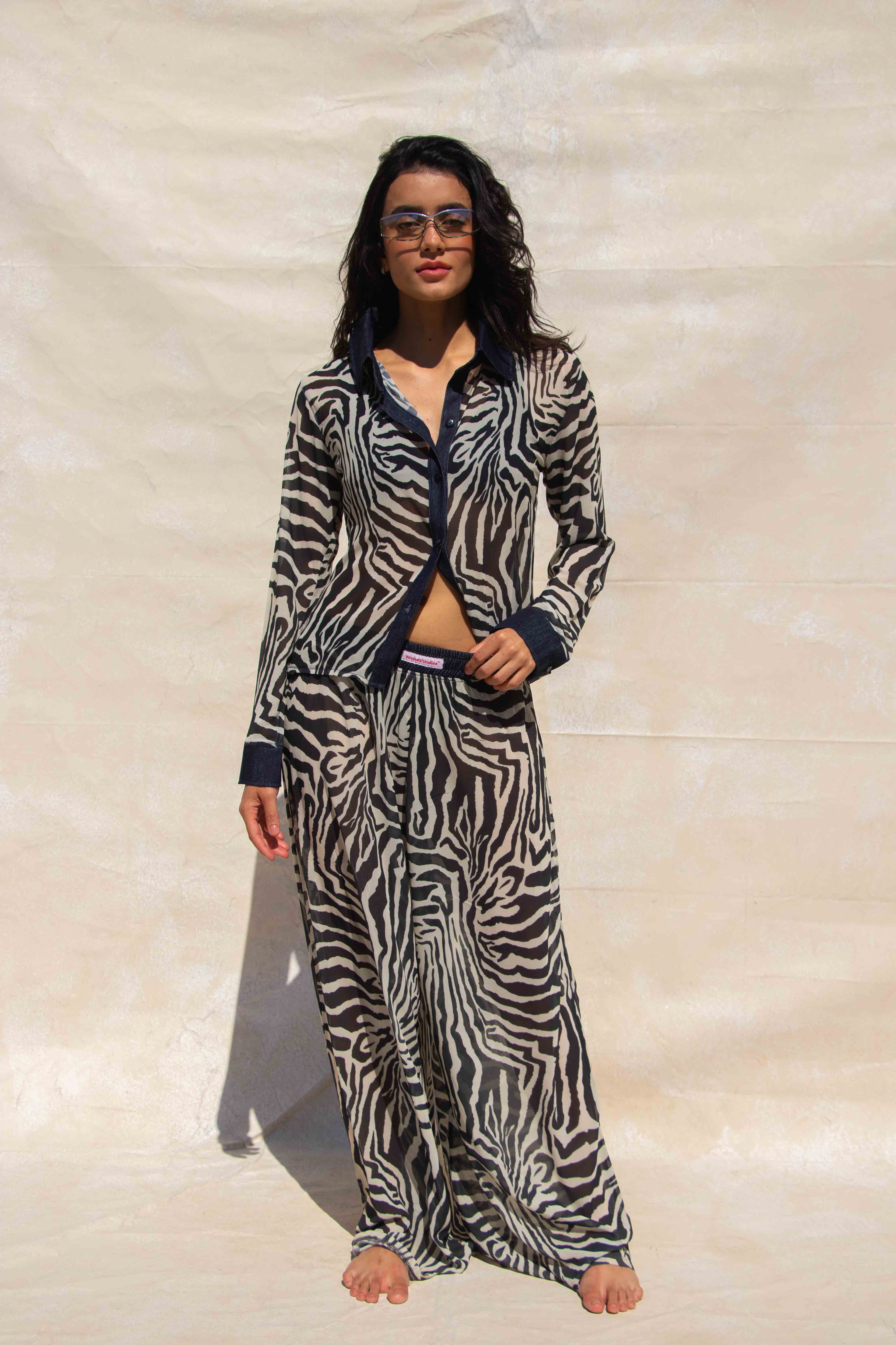 Zebra Button-down Shirt