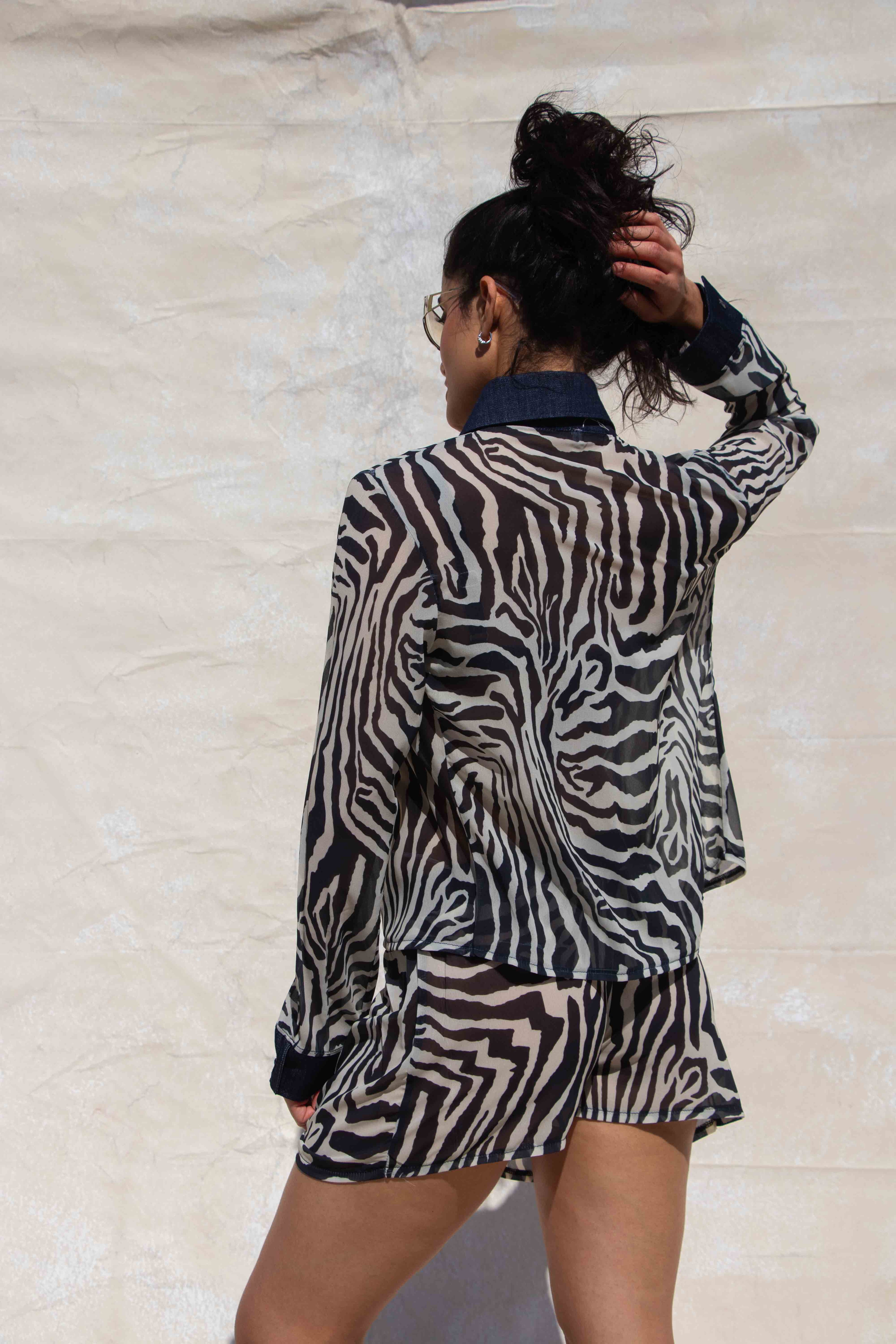Zebra Button-down Shirt