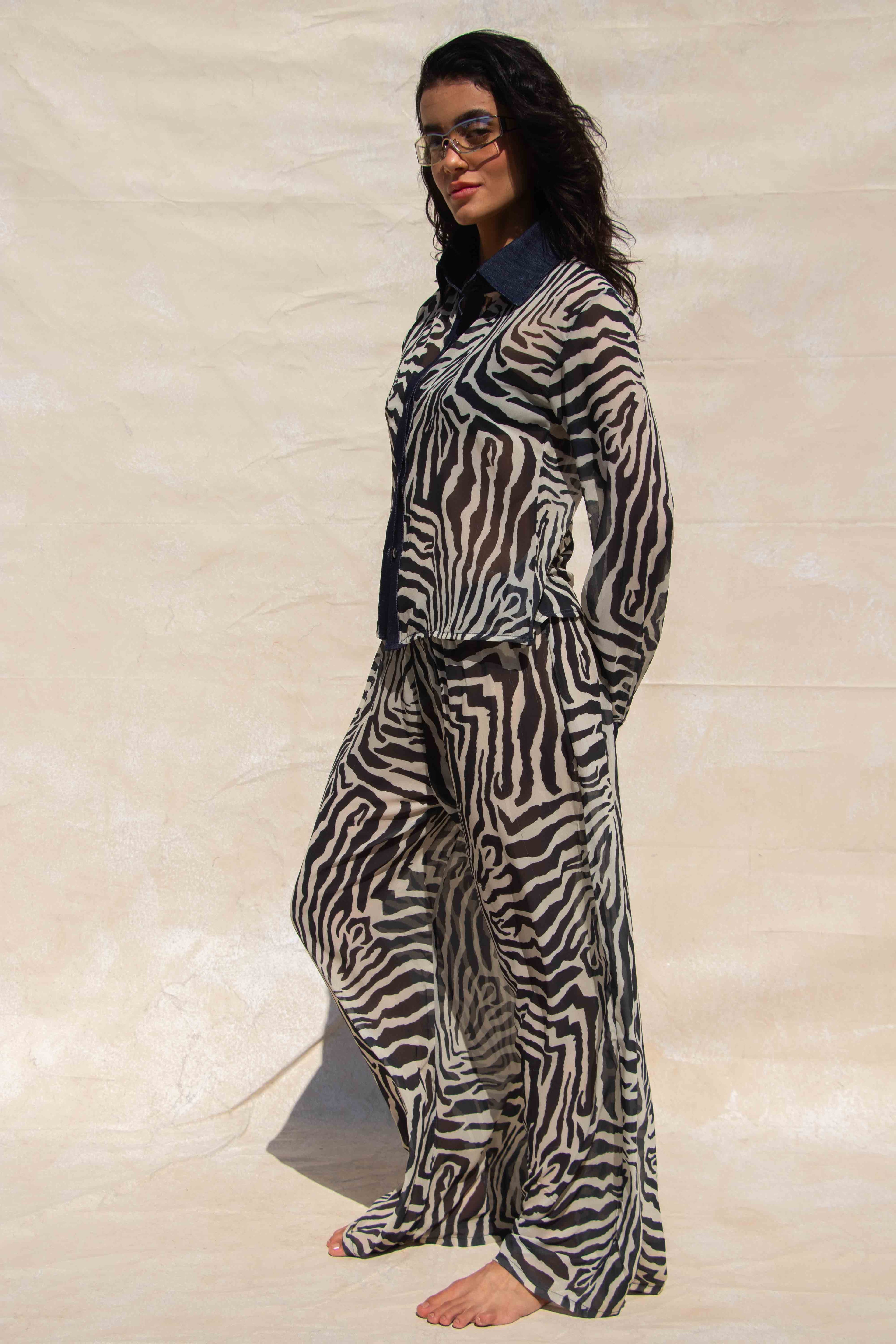 Zebra Button-down Shirt