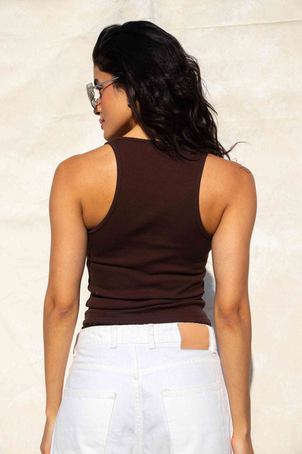 Lace-Trim Ribbed Top